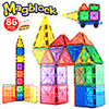 Magnetic Blocks Magnetic Tiles Building Bricks 86 pcs Creative Geometric Pattern Color Gradient Building Toys All Boys