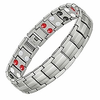 Magnetic Bracelets for Mens Arthritis Pain Relief Sleek Titanium Stainless Steel Double-Row 4 Elements Magnets Bracelet miniinthebox