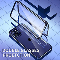 Magnetic Case For Apple iPhone 12 / iPhone 12 Mini / iPhone 12 Pro Max Double Sided Glass 360 Protection Shockproof Clear Magnetic Adsorption Case for iPhone 11/X/XS XR XS Max 7 Plus/8 Plus miniinthebox