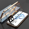 Magnetic Case For Apple iPhone 13 12 11 Pro Max XS XR X Clear Full Body Protection Metal Adsorption Double Sided Tempered Glass Case with Camera Protection Lens miniinthebox