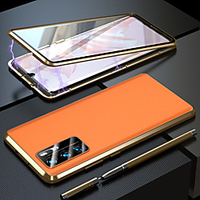 magnetic case for huawei huawei p40 / huawei p40 pro / huawei p40 pro leather and tempered glass protective case shockproof full body cases solid colored metal protective case