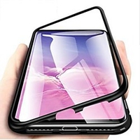 Magnetic Case For Samsung Galaxy S10 / S10 Plus / S10e / Galaxy S9 / S9 Plus / S8 Plus Shockproof / Single Sided Glass Phone Case Ultra-thin / Transparent Hard Tempered Glass Case for Galaxy S8