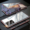 Magnetic Case For Samsung Galaxy S20 Plus / S20 Ultra / S20 Double Sided Glass Shockproof Full Body Cases Solid Colored Tempered Glass / Metal miniinthebox