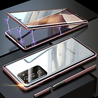 Magnetic Case For Samsung Galaxy S20 Plus / S20 Ultra / S20 Double Sided Glass Shockproof Full Body Cases Solid Colored Tempered Glass / Metal miniinthebox