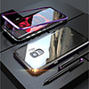 Magnetic Case For Samsung Galaxy S9 / S9 Plus / S8 Plus Transparent / Single Sided Magnetic Full Body Cases Solid Colored Hard Tempered Glass Protective Case