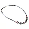 Magnetic Necklace with Circles and Colorful Stones