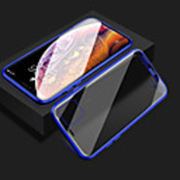 Magnetic Phone Case for iPhone 11 iPhone XR Clear Phone Case 360 Protection Double Sided Glass Metal Shockproof Protective Case for 11 ProMax SE2020 XS MAX X iPhone 8 7 Plus