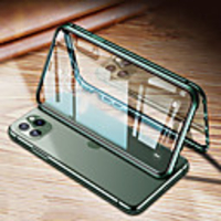 Magnetic Single Sided Case For Apple iPhone 11 Pro Max Front and Back Tempered Glass Full Screen Coverage One-piece Design Flip Case Cover For Apple iPhone 11 / iPhone 11 Pro / iPhone 11 Pro Max