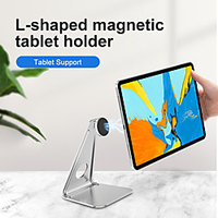 Magnetic Tablet Phone Stand Adjustable Multifunctional Aluminum iPad Stand Phone Holder For Desk Compatible with iPad Tablets/Phones/Kindles miniinthebox