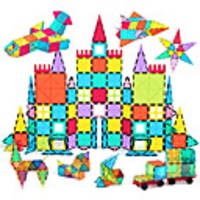 Magnetic Tiles Building Blocks 3D Magnetic Blocks Building Bricks 108 pcs STEAM Toy Geometric Pattern Educational Building Toys All Toy Gift / Kid