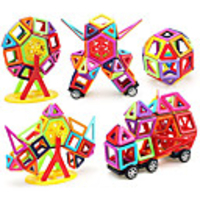 Magnetic Tiles Building Blocks 3D Magnetic Blocks Building Bricks 113 pcs STEAM Toy Geometric Pattern Educational Building Toys All Toy Gift / Kid