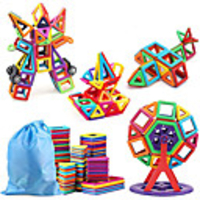 Magnetic Tiles Building Blocks 3D Magnetic Blocks Building Bricks 116 pcs STEAM Toy Geometric Pattern Educational Building Toys All Toy Gift / Kid