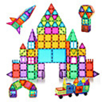 Magnetic Tiles Building Blocks 3D Magnetic Blocks Building Bricks 55 pcs STEAM Toy Geometric Pattern Educational Building Toys All Toy Gift / Kid