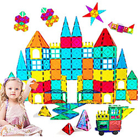 Magnetic Tiles Building Blocks 3D Magnetic Blocks Building Bricks 73 pcs STEAM Toy Geometric Pattern Educational Building Toys All Toy Gift / Kid