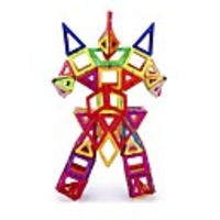 Magnetic Tiles Building Bricks 72 pcs Geometric Pattern 3D Cartoon Parent-Child Interaction Building Toys All Toy Gift / Kid