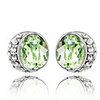 Magnificent Crystal and Platinum Plated Alloy Earrings (Round)