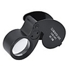 Magnifying Glass Loupe 40X 25mm 40X25mm 40x25 Jeweller LED Light Glass Magnifier Portable Illuminated Loupe Fold