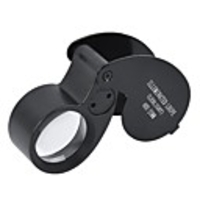 Magnifying Glass Loupe 40X 25mm 40X25mm 40x25 Jeweller LED Light Glass Magnifier Portable Illuminated Loupe Fold