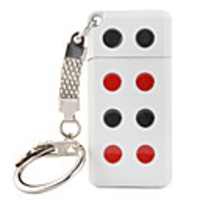 Mahjong Shape Cigarette Table Lighter with Keychain White