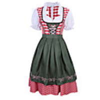 Maid Costume Retro Vintage Ruffle Vacation Dress Dress Masquerade Women
