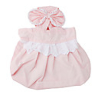 Maid Style Cotton Dress for Dogs (XS-XL,  Pink)