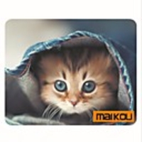 Maikou Mouse Pad Cat Wears Eyeglasses PC Mat Computer Supply Accessory