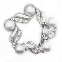 maikun scarf clip flower pearl diamante multi-uses jewelry gift for valentine