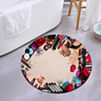 Makeups Round Mat Carpet Door Mat Bedroom Living Room Carpet Study Room Carpet Kitchen Bathroom Anti-slip Mat