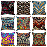 Mandala Bohemian Double Side Cushion Cover 9PC Soft Decorative Square Throw Pillow Cover Cushion Case Pillowcase for Bedroom Livingroom Superior Quality Machine Washable Indoor Cushion for Sofa Couch Bed Chair miniinthebox