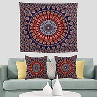 Mandala Bohemian Tapestry with 2 Cushion Covers Set of 3 Wall Hanging Tree Trippy Tapestry Meditation Home Room Decoration Tapestries Backdrop Gift miniinthebox