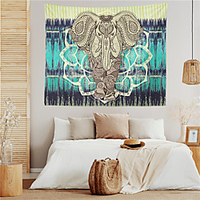 Mandala Bohemian Wall Tapestry Art Decor Blanket Curtain Hanging Home Bedroom Living Room Decoration Boho Hippie Elephant miniinthebox