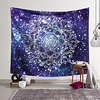 Mandala Bohemian Wall Tapestry Art Decor Blanket Curtain Hanging Home Bedroom Living Room Decoration Boho Hippie Polyester Fiber Color Purple Mandala Pavilion Design