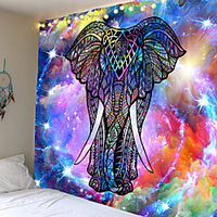 Mandala Bohemian Wall Tapestry Art Decor Blanket Curtain Hanging Home Bedroom Living Room Dorm Decoration Boho Hippie Indian Elephant miniinthebox