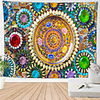 Mandala Bohemian Wall Tapestry Art Decor Blanket Curtain Picnic Tablecloth Hanging Home Bedroom Living Room Dorm Decoration Boho Hippie Gem Pattern Beauty Views