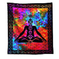 Mandala Bohemian Wall Tapestry Art Decor Blanket Curtain Picnic Tablecloth Hanging Home Bedroom Living Room Dorm Decoration Boho Hippie Polyester Black Buddha On Colorful Background