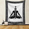 Mandala Bohemian Wall Tapestry Art Decor Blanket Curtain Picnic Tablecloth Hanging Home Bedroom Living Room Dorm Decoration Boho Hippie Polyester Black Mandala Buddha