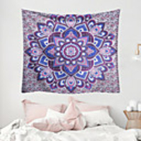 Mandala Bohemian Wall Tapestry Art Decor Blanket Curtain Picnic Tablecloth Hanging Home Bedroom Living Room Dorm Decoration Boho Hippie Polyester Fiber Mandala Psychedelic Floral Flower Lotus