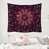 Mandala Bohemian Wall Tapestry Art Decor Blanket Curtain Picnic Tablecloth Hanging Home Bedroom Living Room Dorm Decoration Boho Hippie Polyester Fiber Mandala Psychedelic Floral Flower Lotus Fuchsia