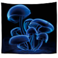 Mandala Bohemian Wall Tapestry Art Decor Blanket Curtain Picnic Tablecloth Hanging Home Bedroom Living Room Dorm Decoration Boho Hippie Polyester Fluorescent Mushroom