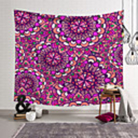Mandala Bohemian Wall Tapestry Art Decor Blanket Curtain Picnic Tablecloth Hanging Home Bedroom Living Room Dorm Decoration Boho Hippie Polyester Purple