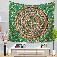 Mandala Bohemian Wall Tapestry Art Decor Blanket Curtain Picnic Tablecloth Hanging Home Bedroom Living Room Dorm Decoration Boho Hippie Psychedelic Floral Flower Lotus
