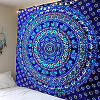 Mandala Bohemian Wall Tapestry Art Decor Blanket Curtain Picnic Tablecloth Hanging Home Bedroom Living Room Dorm Decoration Boho Hippie Psychedelic Floral Flower Lotus