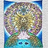 Mandala Bohemian Wall Tapestry Art Decor Blanket Curtain Picnic Tablecloth Hanging Home Bedroom Living Room Dorm Decoration Boho Hippie Psychedelic Floral Flower Lotus