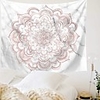 Mandala Bohemian Wall Tapestry Art Decor Blanket Curtain Picnic Tablecloth Hanging Home Bedroom Living Room Dorm Decoration Boho Hippie Psychedelic Red Floral Flower Lotus Views