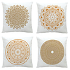 Mandala Double Side Cushion Cover 4PC Soft Decorative Square Throw Pillow Cover Cushion Case Pillowcase for Bedroom Livingroom Superior Quality Machine Washable Indoor Cushion for Sofa Couch Bed Chair miniinthebox