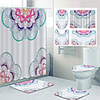 Mandala Pattern PrintingBathroom Shower Curtain Leisure Toilet Four-Piece Design