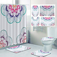 Mandala Pattern PrintingBathroom Shower Curtain Leisure Toilet Four-Piece Design