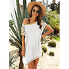 manufacturer ladies hand crocheted flower stitching irregular beach bikini blouse loose top 191201 miniinthebox