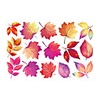 Maple Leaves Self Adhesive Wall Stickers Creative Children