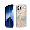 Marble Case For Apple iPhone 12 iPhone 11 iPhone 12 Pro Max Unique Design Protective Case with Screen Protector Shockproof Back Cover TPU